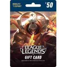 USD50 League of Legends Gift Card 英雄聯盟 7200 LOL RP 儲值卡 美服 US